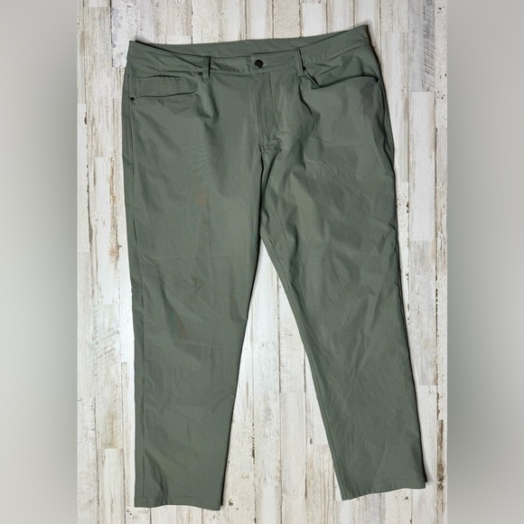 Lululemon Pants Womens 38 Green City Sleek 5 Pocket 38x30 - Picture 2 of 10